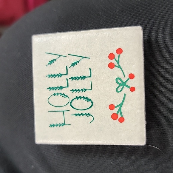 Holly Jolly Tile Magnet - Picture 1 of 4